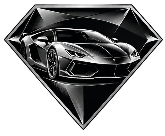 Supercar and black diamond logo